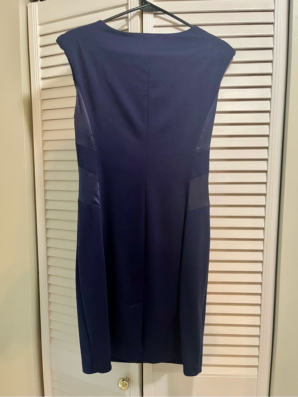 JLO Navy Sheath Dress - Classic Sleeveless Dress - Picture 4 of 4